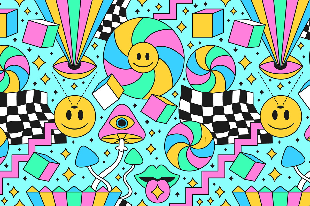 6 ultra-detailed trippy patterns, a Pattern Graphic by Slavko Kahovsky (Photo 6 of 7)