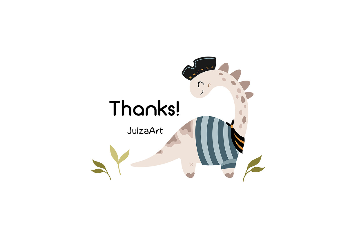 Dinosaurs Pirates Clipart, an Animal Illustration by JulzaArt (Photo 6 of 6)