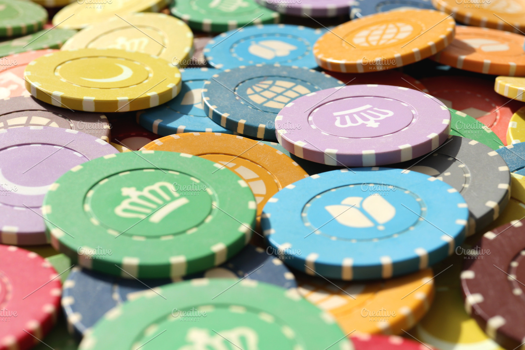 Many coloured chips backdrop featuring colorful, colored, and graphic ...
