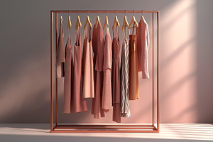 Wardrobe on Clothing Rack, a Beauty & Fashion Photo by Ocean Digital Art
