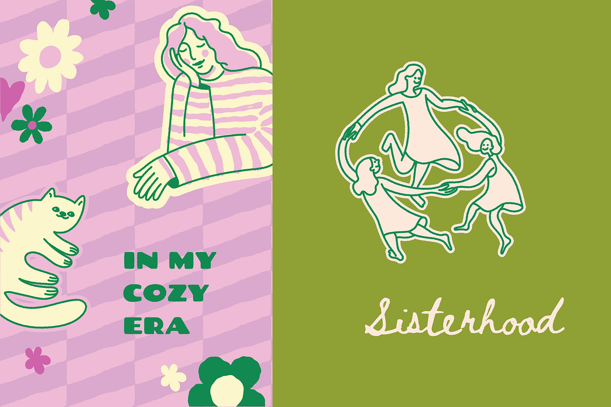 Self love, vector illustrations, an Object Graphic by venimo (Photo 7 of 15)