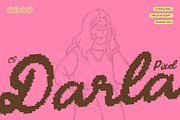 CS Darla Pixel, a Script Font by Craft Supply Co. (Thumbnail 1 of 8)
