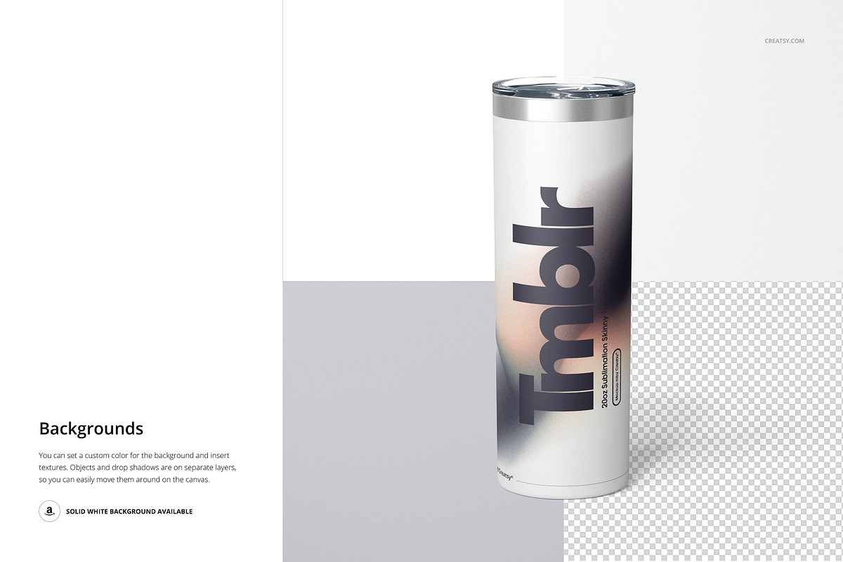 20oz Skinny Tumbler Mockup Set, a Cups & Container Mockup by creatsy5 (Photo 10 of 11)