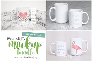 15oz Ceramic Mug Mockups Bundle II