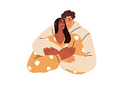 Happy people hugging with love set, a Person Illustration by Good Studio (Thumbnail 4 of 9)