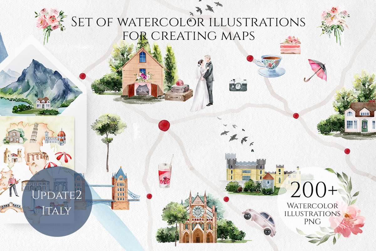Erin | Wedding Map Creator Set, an Illustration by Karma (Photo 1 of 37)