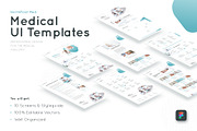 Medical Figma UI Templates, an UI Kit Template by FreshPixels (Thumbnail 1 of 14)