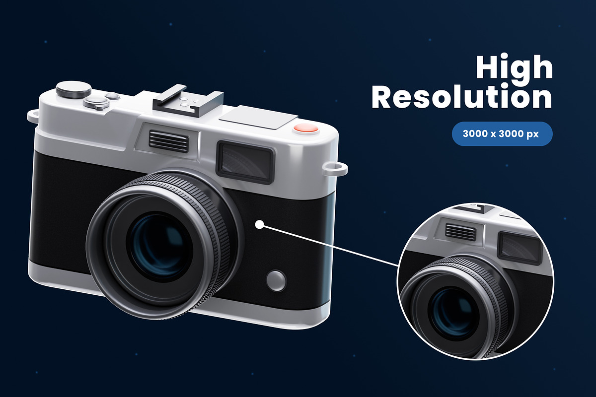 Camera & Photography 3D Icons, an Object 3D Model by Azam Creative (Photo 3 of 5)