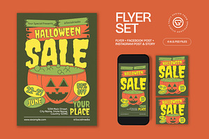 Halloween Sale Flyer, a Flyer Template by graphicook