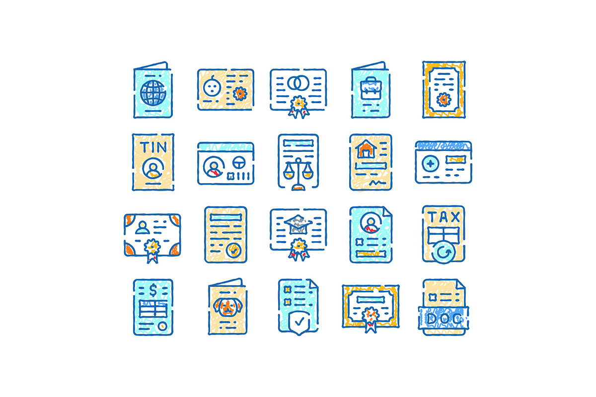 Official document icons representing, an Object Graphic by pikepicture (Photo 1 of 3)