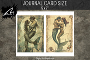 Vintage Mermaid Couple, Paper Print, a Person Illustration by Digital Art Mahdiseño (Thumbnail 6 of 9)