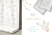 Silly Goose Watercolor Nursery Set, an Animal Illustration by tetiartline (Thumbnail 2 of 12)