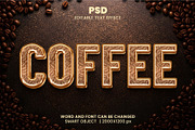 Coffee 3D Text Effect PSD Template, a Layer Style Add-On by bdrobin (Thumbnail 1 of 2)
