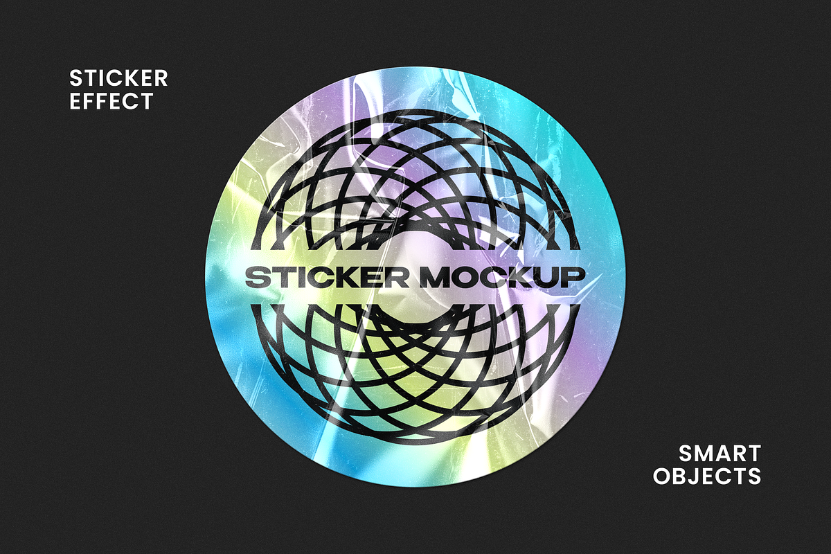 Plastic Sticker Mockup, a Mockup by Design Squad (Photo 1 of 4)
