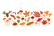 Autumn forest nature, dry leaves set, a Seasonal Illustration by PaperTrident (Thumbnail 2 of 6)