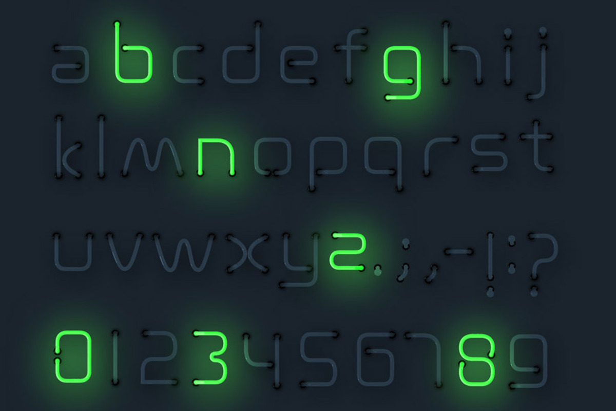 Neon Alphabet preview 2