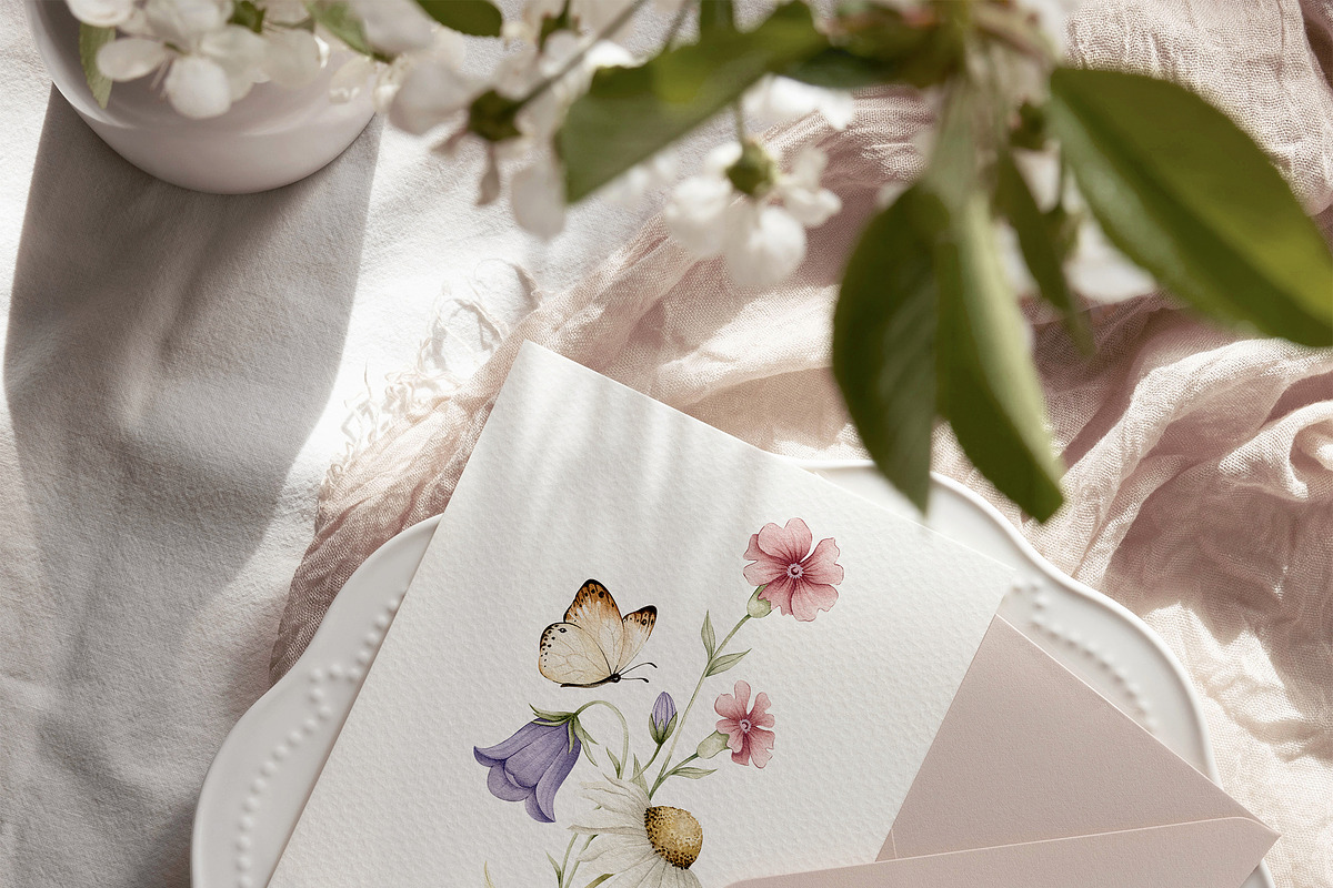 Watercolor Botanical Wildflowers Set, a Decorative Illustration by Carol Lozove (Photo 14 of 36)