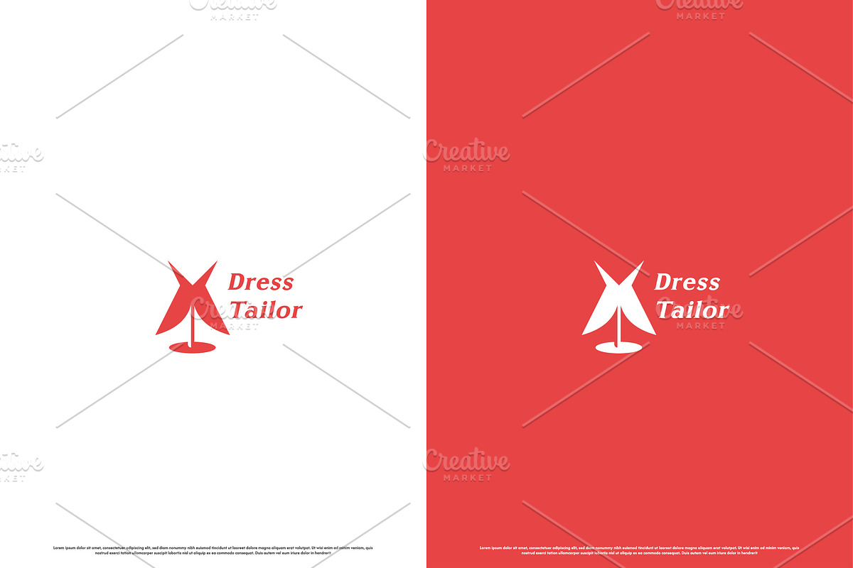 Red Dress Fashion Logo Design Icon, a Branding & Logo Template by Morvana Crew
