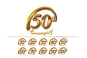 Golden anniversary logo & Gold ring, a Card Template by OtpirusGraphic (Thumbnail 3 of 5)