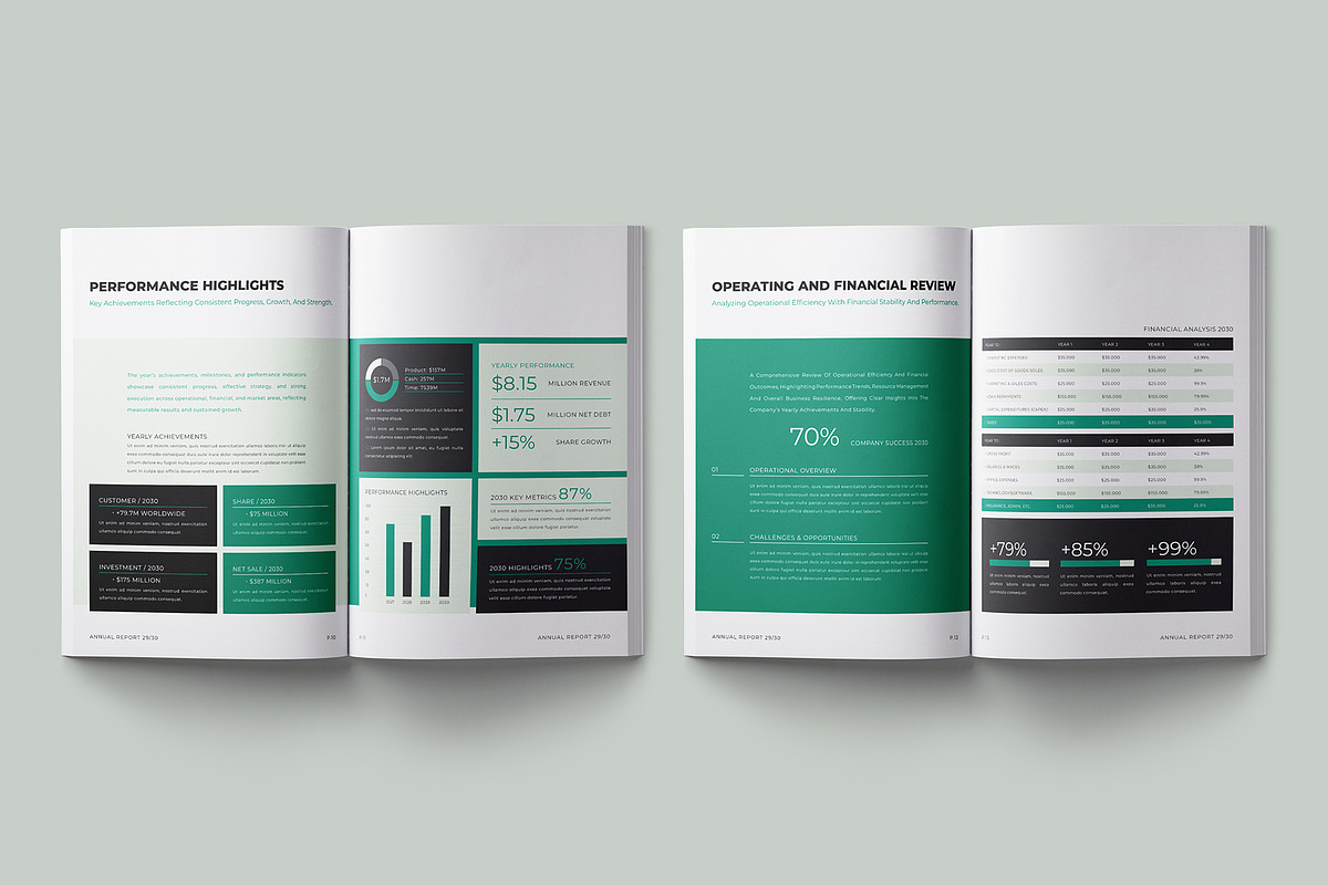 Corporate Annual Report Layout, a Brochure Template by Designsoul14 (Photo 9 of 15)