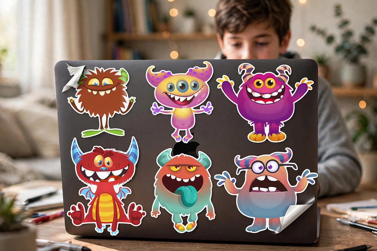 Donut Creatures- 6 Cute Monsters, a Decorative Illustration by D R A W K M A N (Photo 4 of 9)