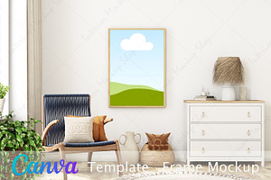 Canva Template | Living Room Mockup, a Poster Template by Mockup Shop