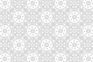 Seamless Pattern Of Gears