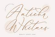 Anticka Whitnes Beauty Script Font, a Script Font by Storytype Studio (Thumbnail 1 of 15)