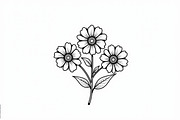 Flower Line Art Coloring Pages Bundl, an Illustration by Artivon (Thumbnail 8 of 9)