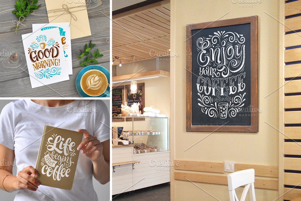 Coffee Lettering | Posters | Cards, a Decorative Illustration by bariskina (Photo 3 of 5)
