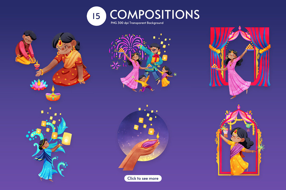 Sweet Treats for Diwali Digital, a Seasonal Illustration by CreativeValuation (Photo 2 of 11)