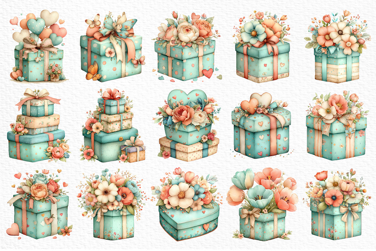 Mother’s Day Gift Box Clipart, an Illustration by Craft Nest (Photo 5 of 6)