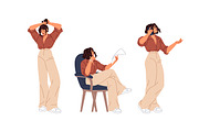 Business woman in various poses set, a Person Illustration by PaperTrident (Thumbnail 3 of 7)