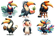 Hornbill Bird Clipart, an Illustration by Pixels.Craft (Thumbnail 3 of 7)