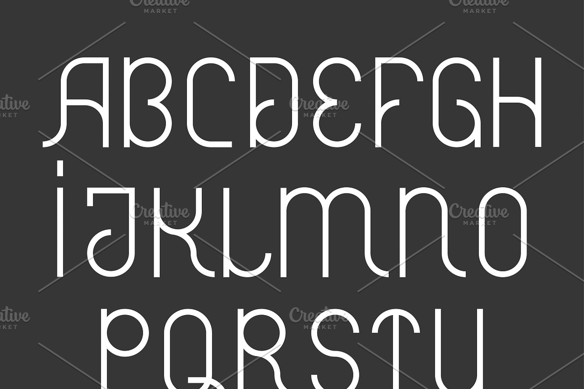 Type letters. Vector design elements