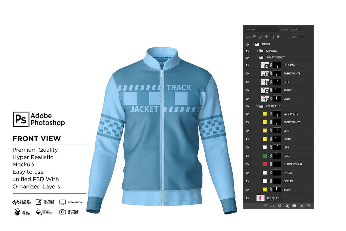 Sport Jacket Fullzipper Mockup, a Hoody Mockup by Nanggroe Scripting (Photo 6 of 9)