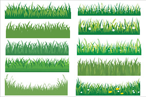 Grass Borders Collection Bundle, an Illustration by Amazin_art