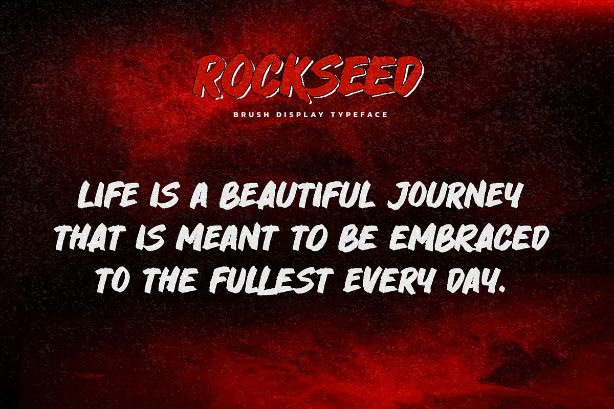 ROCKSEED - Brush Display Typeface, a Font by Gassstype (Photo 8 of 8)