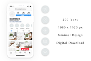 Gray Instagram Story Highlight Icons, a Social Media Template by Blog&Glow (Thumbnail 4 of 4)