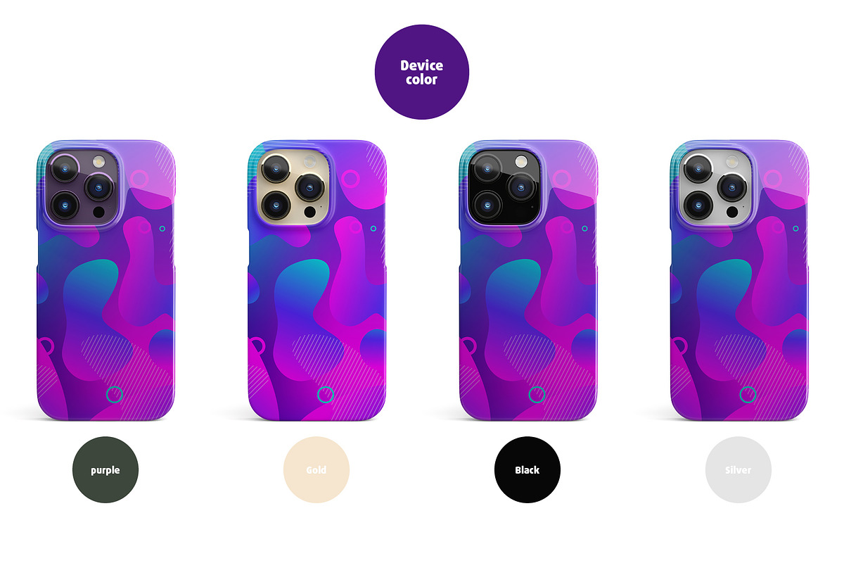 Phone 14 Pro Snap case Mock-up, an iPhone Mockup by Colatudo Store (Photo 7 of 9)