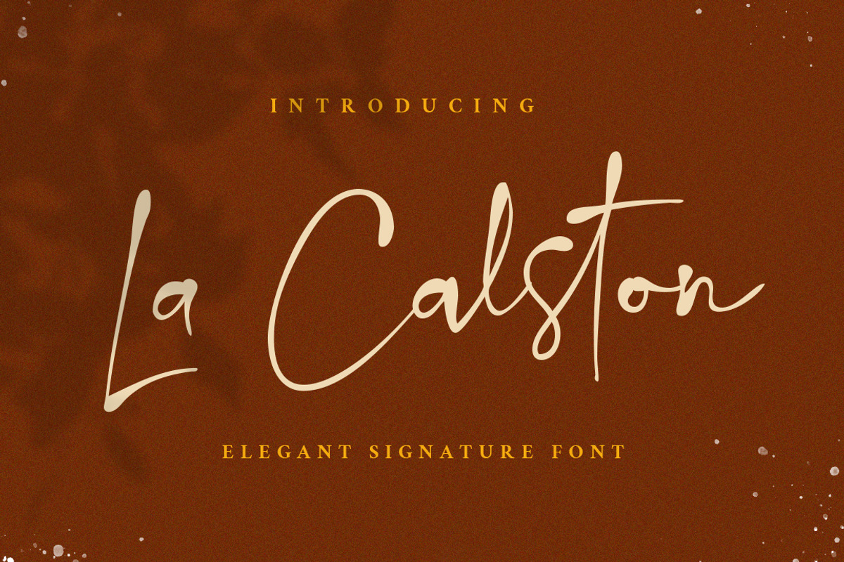 La Calston Script, a Script Font by Vultype Co. (Photo 1 of 7)