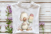 Whimsical Summer Goose Clipart, an Illustration by OK Design (Thumbnail 5 of 6)