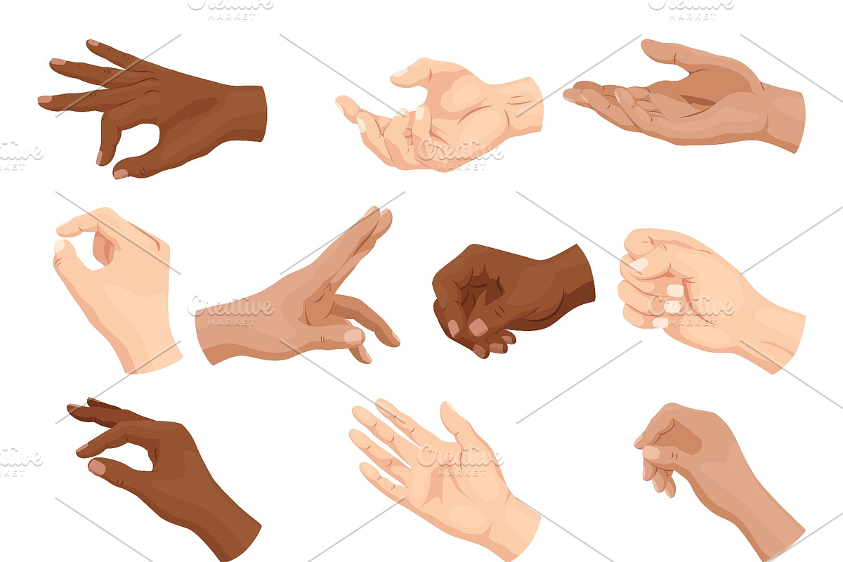 Set of diverse hand gesture, an Object Illustration by Things for designers (Photo 3 of 3)