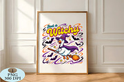 Just a Witchy Goose Halloween Stripe, a Seasonal Illustration by Daily.Designs (Thumbnail 5 of 5)
