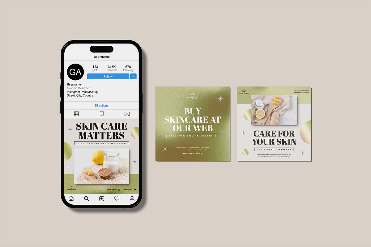 Instagram Post Mockup Bundles, an iPhone Mockup by Graphic Aesthetic (Photo 11 of 25)