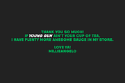 YOUNG GUN — A Wonky Headline Font, a Font by Millieangelo (Thumbnail 11 of 11)