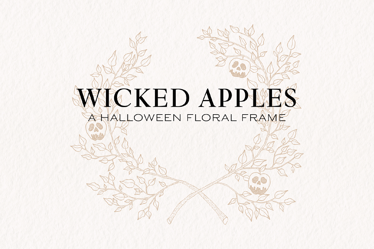 Wicked Apples | Halloween Crest, a Seasonal Illustration by The Happy Ginger Co. (Photo 1 of 4)