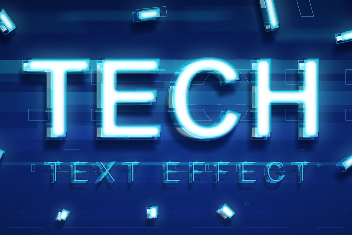 Glitch Text Effect, a Layer Style Add-On by Evlogiev Studio (Photo 1 of 11)