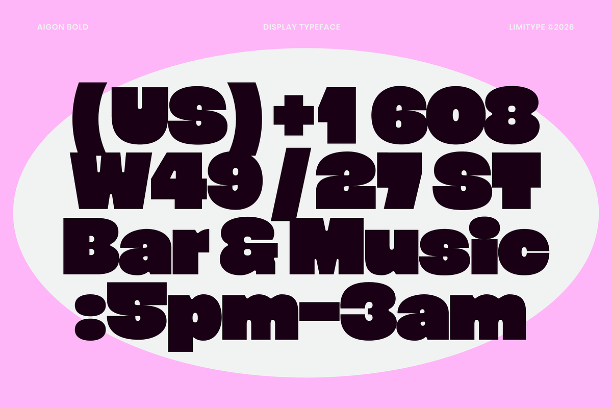 Aigon - Bold Display Font, a Sans Serif Font by limitype (Photo 6 of 14)
