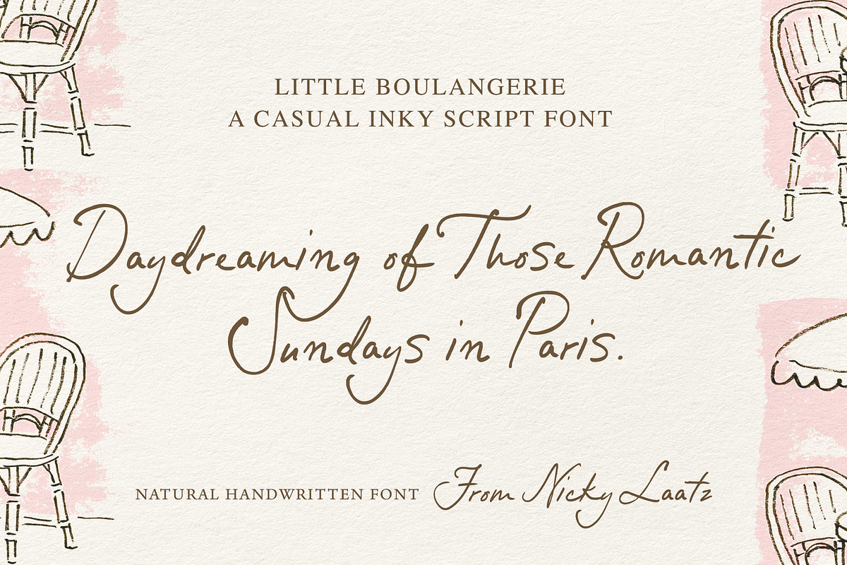 Little Boulangerie Handwritten Font, a Handwritten Font by Nicky Laatz (Photo 12 of 27)